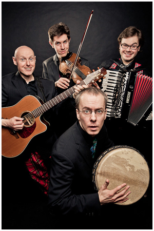 Aluin Ceilidh Band in wacky poses